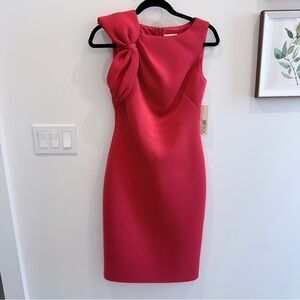 Eliza J Fuchsia Bow Detail Mini Dress